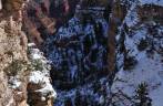 Muita neve na parte alta do Grand Canyon, no Arizona, nos Estados Unidos